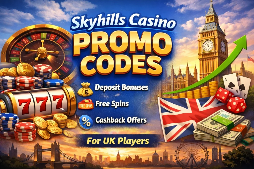 Midnite Casino promo codes banner with bonuses and free spins, slot machine, roulette wheel, poker chips and Enter Code button in a purple and gold theme